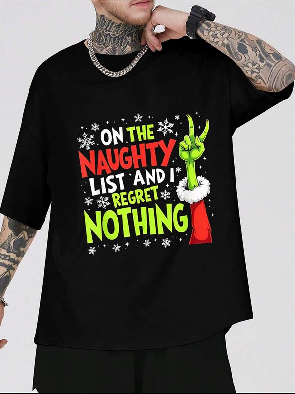 
                  
                    "Naughty List & Regret Nothing" Christmas Graphic Tee – Black Unisex T-Shirt
                  
                