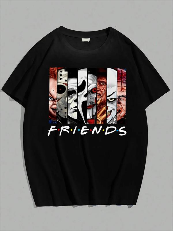 
                  
                    Horror “Friends” Shirt – Scary Movie Villains Graphic Tee for Halloween Fans
                  
                