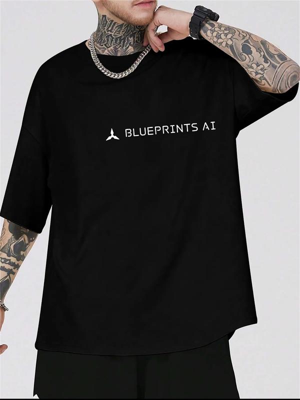 
                  
                    "Blueprints AI" Minimal Logo Tee – Black Unisex T-Shirt with White Branding
                  
                