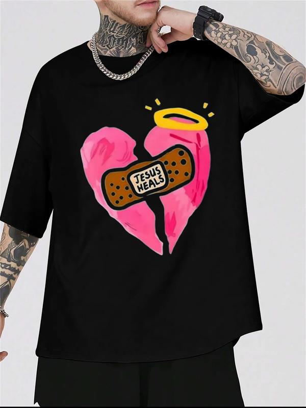 
                  
                    Jesus Heals Shirt – Broken Heart Christian Tee with Halo & Bandage Graphic
                  
                