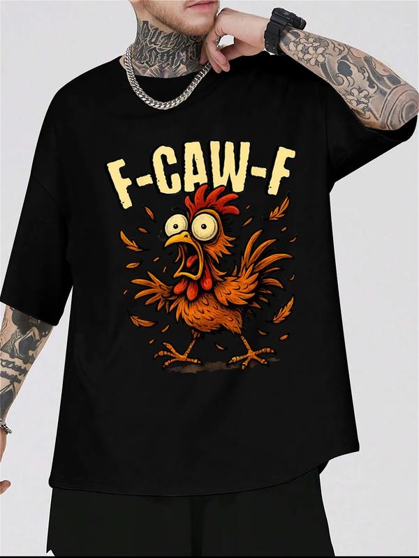 
                  
                    Funny Chicken Shirt – “F-CAW-F” Cartoon Graphic Tee for Adults
                  
                