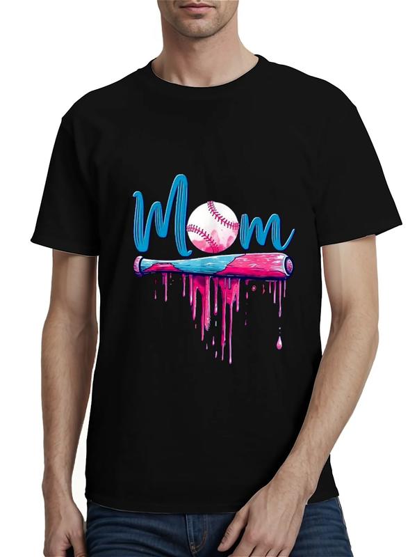 Baseball Mom Shirt – Stylish Tee with Dripping Bat & Ball Designs