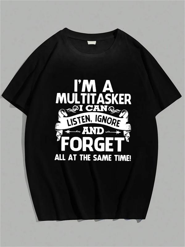 Funny “Multitasker” Graphic Tee – Black Cotton T-Shirt  Unisex Humor Shirt
