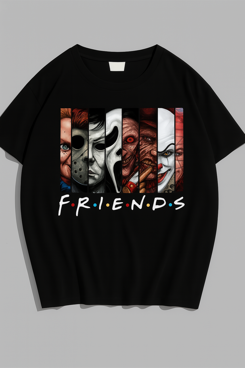 Horror “Friends” Shirt – Scary Movie Villains Tee for Halloween Fans