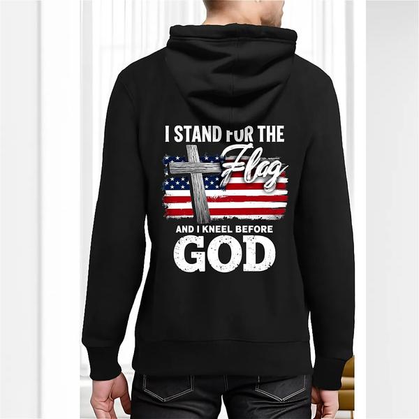 I Stand for the Flag Hoodie – Patriotic Christian Sweatshirt