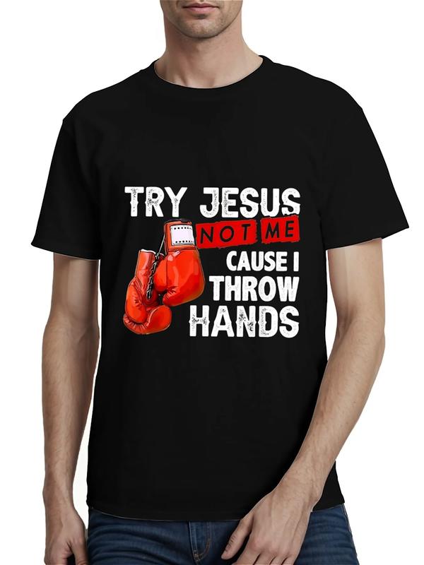 Try Jesus Not Me Shirt – “Cause I Throw Hands” Funny Christian Tee