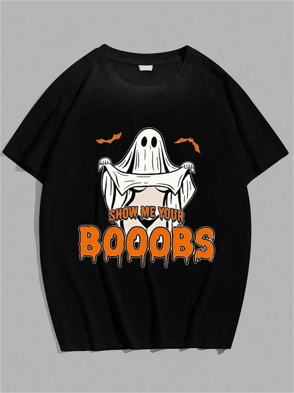 
                  
                    Funny Halloween Ghost Shirt – “Show Me Your Booobs” Tee for Adults
                  
                