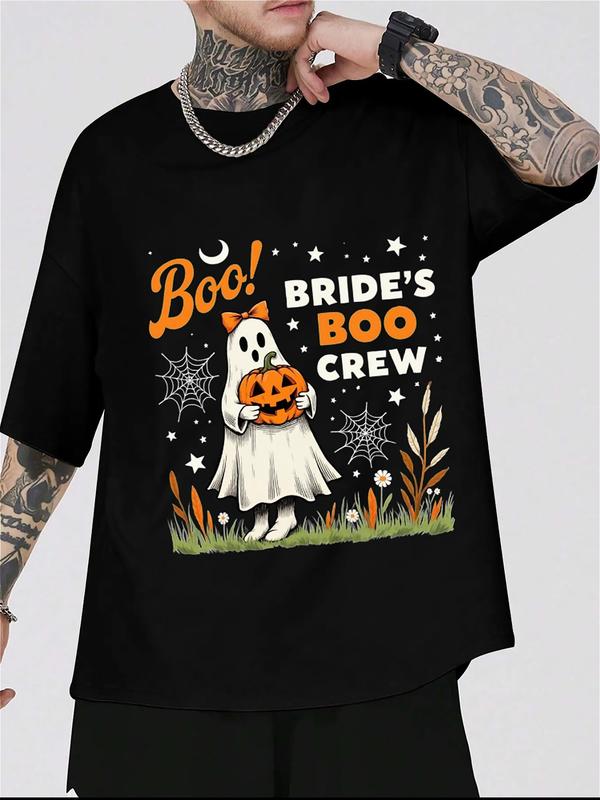 
                  
                    "Bride’s Boo Crew" Halloween Party Tee – Ghost & Pumpkin Graphic  Black Unisex T-Shirt
                  
                
