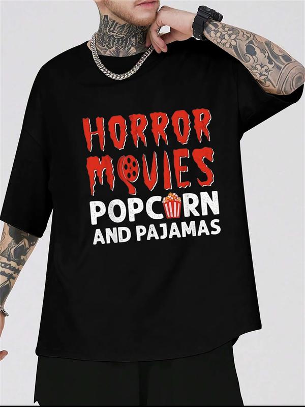 
                  
                    Horror Movies & Popcorn Shirt – Cozy Halloween Tee for Scary Movie Nights
                  
                